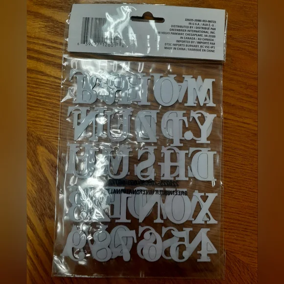 Puffy Colorful Letters & Numbers Stickers NWT Size:OS  Crafters Squares - Picture 2 of 2